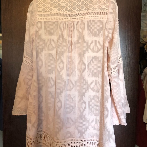 Anthropologie Foreat Bell-Sleeve Blush Dress - Picture 3 of 6